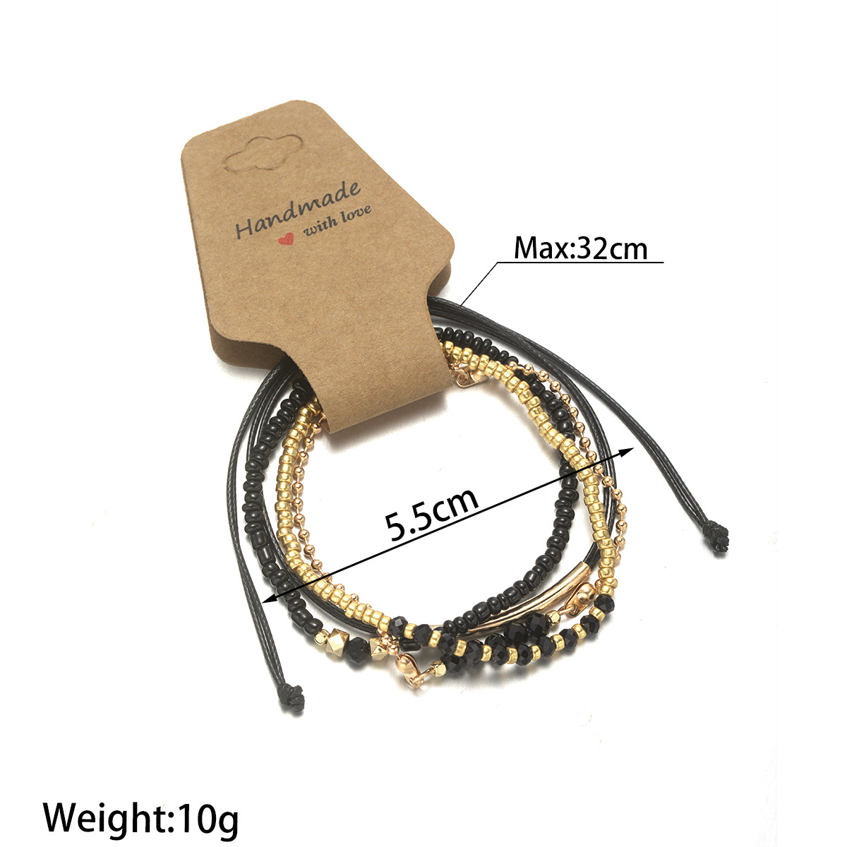 Set di braccialetti in pietra  - Black Tin Candle recensione e prezzo